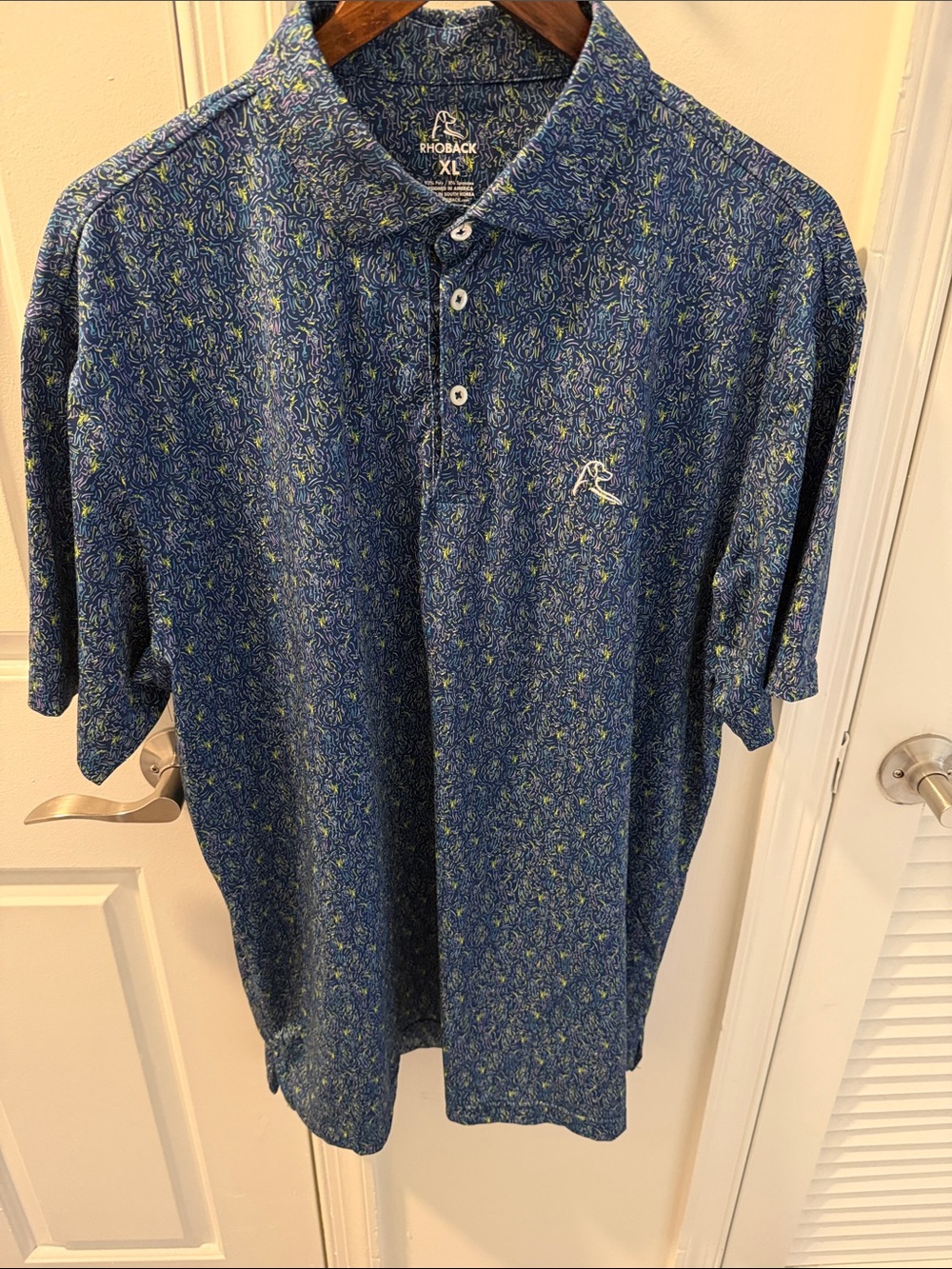Rhoback Mens Polo The Second Line Jazz Band Musicians Blue XL